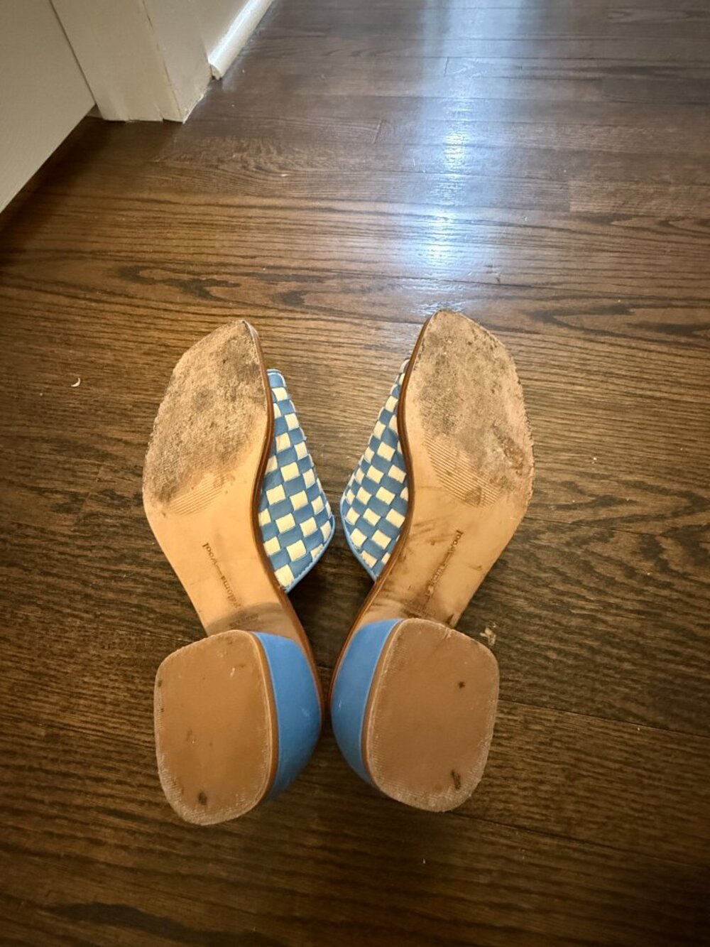 Paloma Wool Chess Sandal Blue/White Size 8 - Picture 7 of 8